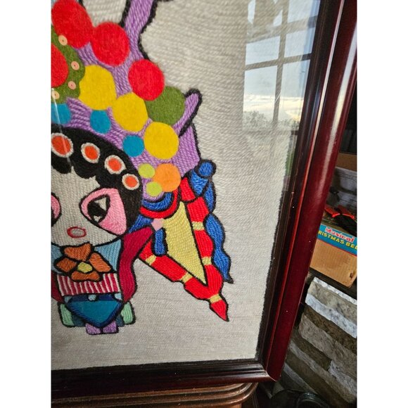 Heroine Mu-Guiying Wool Print Art embroidery Colorful Art Work Picture - Picture 12 of 16